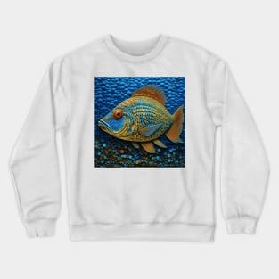 [AI Art] Fish in the sea, Optical Art Style Crewneck Sweatshirt